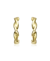 Kids 14K Gold Plated Twirled Hoop Earrings