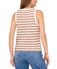 Sam & Jess Women's Striped Sleeveless Sweater