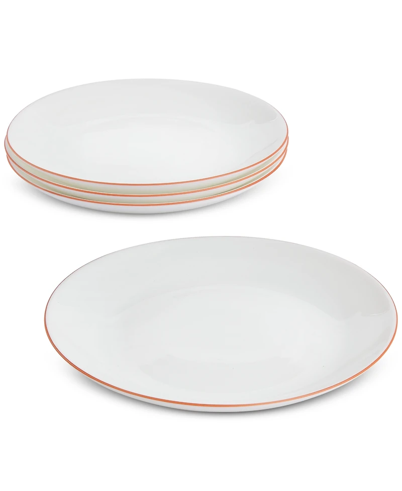 Arch Studio Opal Glass Rust Rim Salad Plate, Set of 4, Exclusively at Macy's