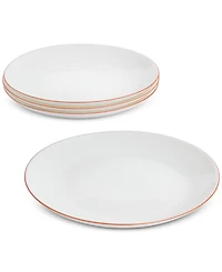 Arch Studio Opal Glass Rust Rim Salad Plate, Set of 4, Exclusively at Macy's
