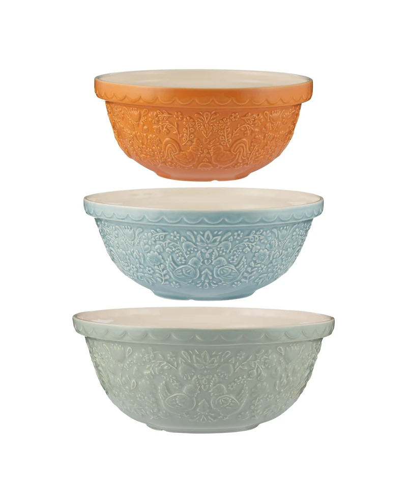 Mason Cash Home to Roost Mixing Bowls, Set of 3