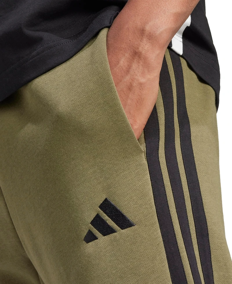 adidas Men's Essentials Regular-Fit 3-Stripes Fleece Joggers