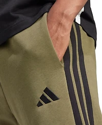 adidas Men's Essentials Regular-Fit 3-Stripes Fleece Joggers