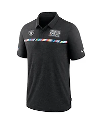Nike Men's Black Las Vegas Raiders Crucial Catch Sideline Early Season Polo Shirt