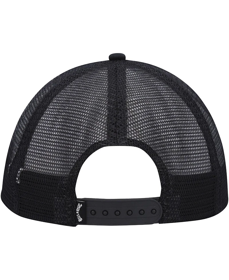 Billabong Men's Heather Gray/Black Walled Trucker Adjustable Snapback Hat