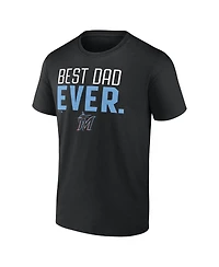 Fanatics Mto Label Men's Black Miami Marlins Best Dad Ever T-Shirt