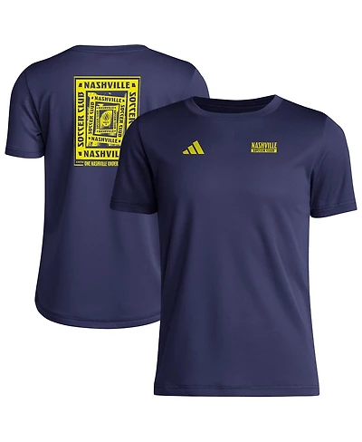 Adidas Big Boys and Girls Navy Nashville Sc Local Wrap T-Shirt