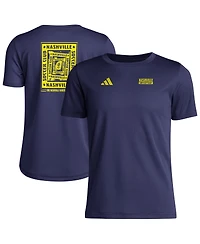Adidas Big Boys and Girls Navy Nashville Sc Local Wrap T-Shirt