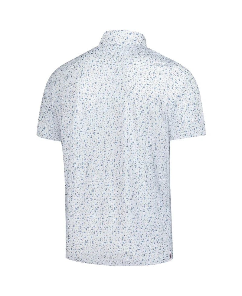 Puma Men's White Arnold Palmer Invitational Tea Time Mattr Polo Shirt
