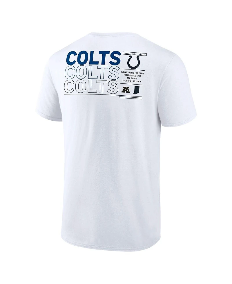 Fanatics Men's White Indianapolis Colts Repeat Stats T-Shirt