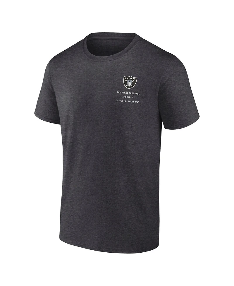 Fanatics Men's Charcoal Las Vegas Raiders Repeat Stats T-Shirt