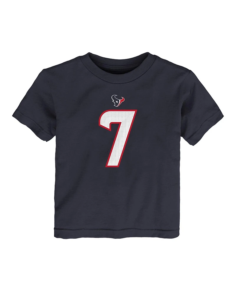Nike Toddler C.j. Stroud Navy Houston Texans Player Name Number T-Shirt