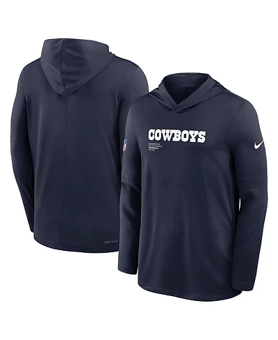 Nike Men's Navy Dallas Cowboys Pure Fury Performance Long Sleeve Hooded T-Shirt