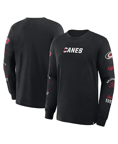 Fanatics Men's Black Carolina Hurricanes Boxed Legacy Long Sleeve T-Shirt