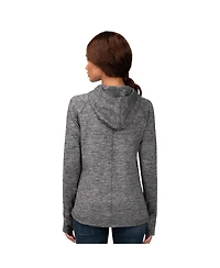 G-iii 4Her by Carl Banks Women's Heather Gray Atlanta Braves Defender Space Dye Raglan Full-Zip Hoodie