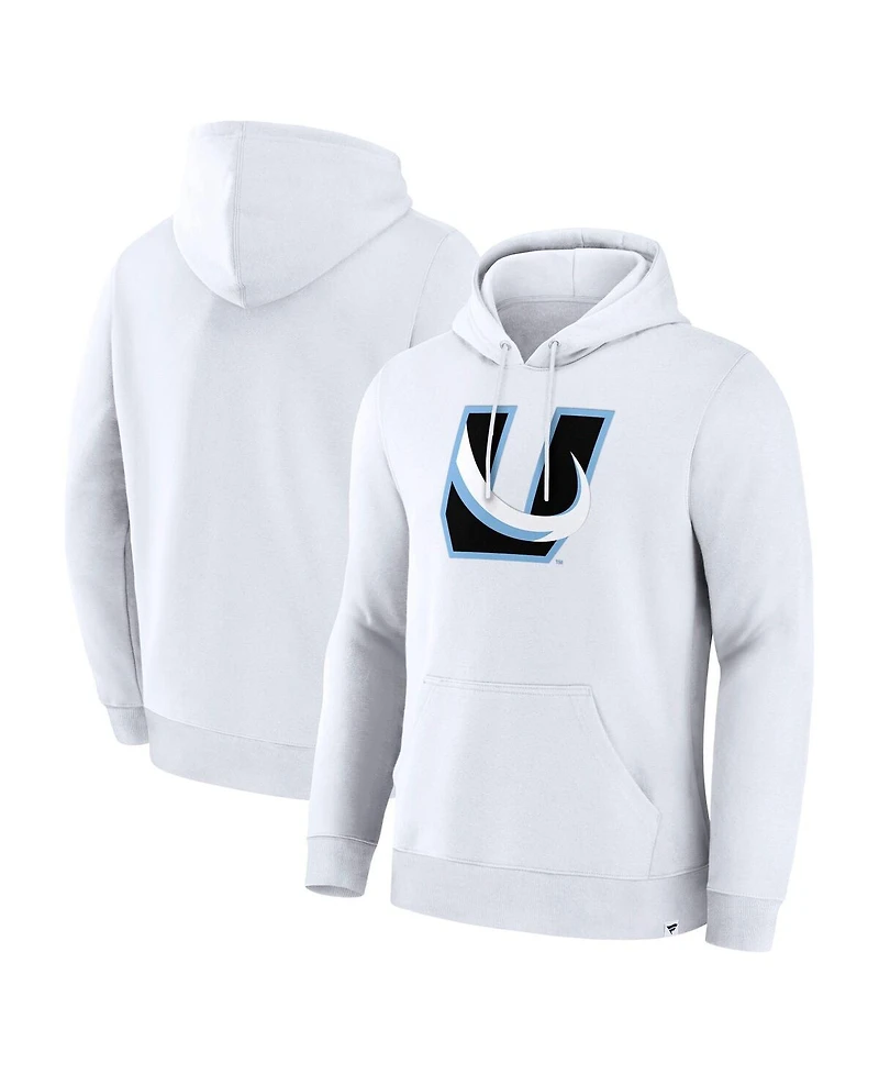 Fanatics Men's White Utah Mammoth Alternate Logo Legacy Fleece Pullover Hoodie