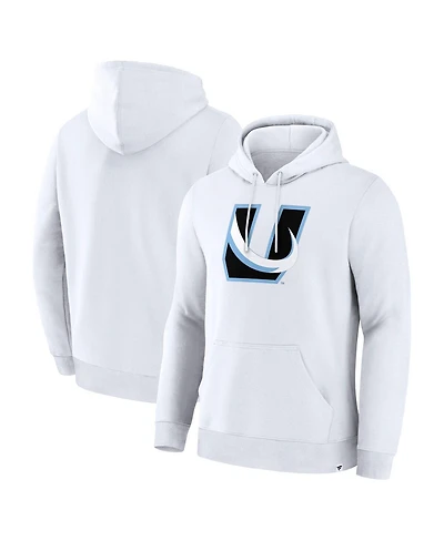 Fanatics Men's White Utah Mammoth Alternate Logo Legacy Fleece Pullover Hoodie