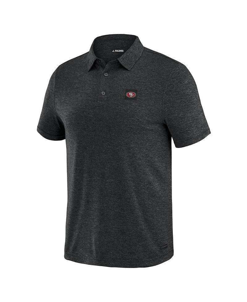 J. Palmer Men's Black San Francisco 49ers Four Down Polo Shirt