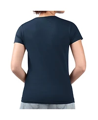 G-iii 4Her by Carl Banks Women's Navy Boston Red Sox Team Logo Graphic V-Neck Fitted T-Shirt