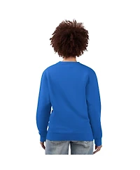 G-iii 4Her by Carl Banks Women's Royal New York Mets Team Logo Fleece Pullover Sweatshirt