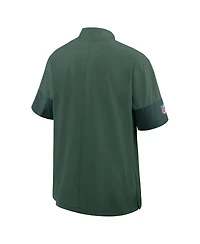 Nike Men's Green Bay Packers Sideline Short Sleeve Quarter-Zip Performance Coach Jacket