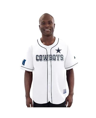 G-iii Sports by Carl Banks Men's White Dallas Cowboys Relay Baseball Jersey