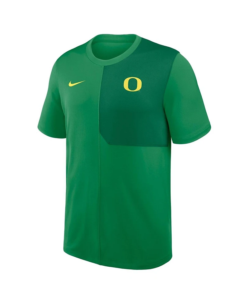 Nike Men's Green Oregon Ducks 2025 Sideline Uv Performance Coach T-Shirt
