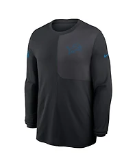 Nike Men's Detroit Lions Sideline Coach Uv Performance Long Sleeve T-Shirt
