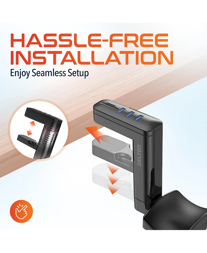 Delton HS7 Headset Holder and Usb Charging Stand