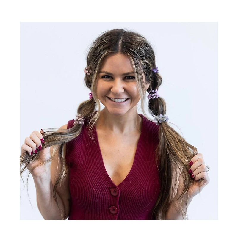 Headbands of Hope Hair Tie Set - Purple Prints
