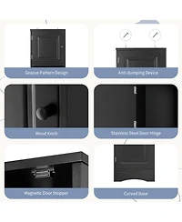 Casainc 66.9"H Tall Corner Cabinet with 2 Doors, Adjustable Shelves