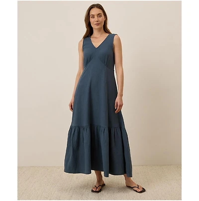 Pact Women's Organic Cotton Coastal Double Gauze Beach To Brunch Dress
