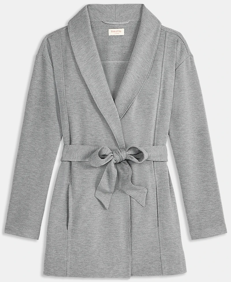 State of Day Women's Brushed-Back Terry Robe, Macy's Exclusive