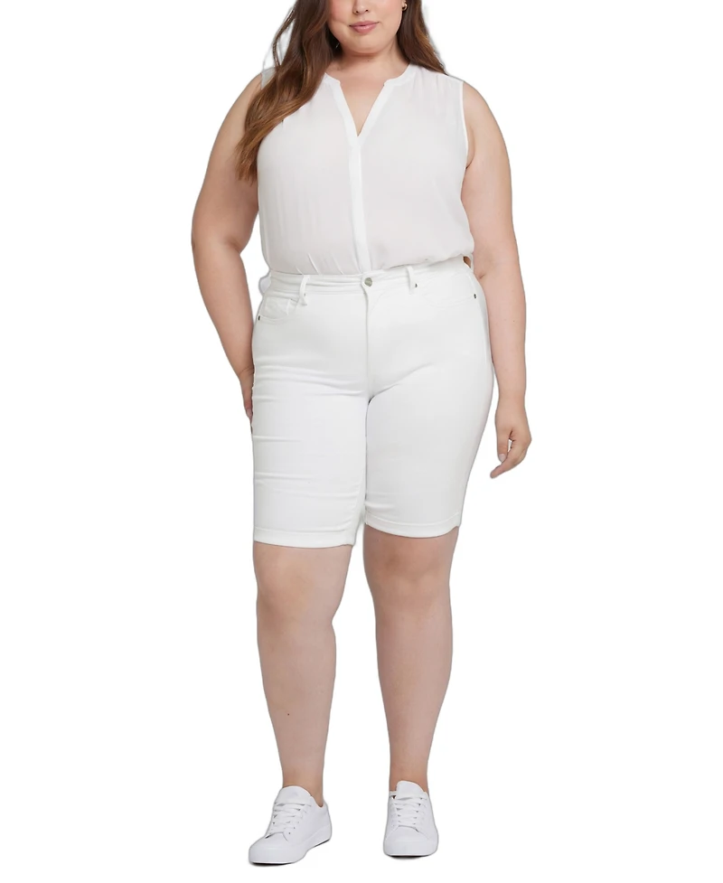 Nydj Plus Briella Roll Cuff Denim Shorts