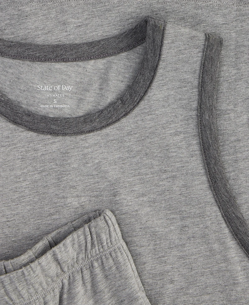 State of Day Women's Solid Knit Tank Pajama Set, Xs-3X, Macy's Exclusive