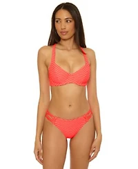 Becca Womens Connect Underwire Bikini Top Hipster Bottoms