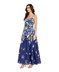 Tahari Asl Women's Printed Sleeveless Ball Gown