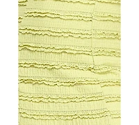 Crystal Doll Juniors' Stretch Lace Ruffled Short Sheath Dress