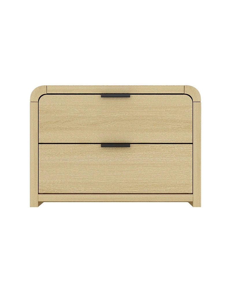 Manhattan Comfort Grace 28" Modern 2-Drawer Nightstand