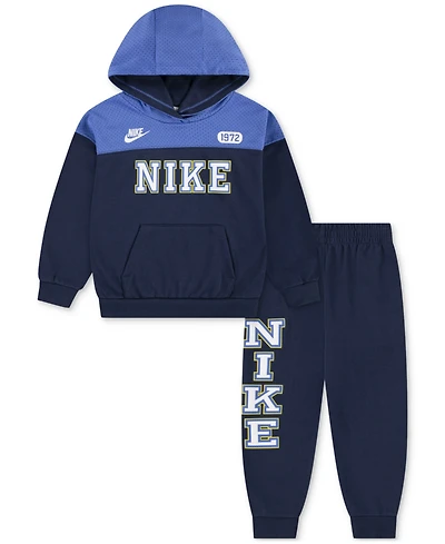 Nike Little Boys 2-Piecs Sportswear P.e. Blocked Pullover & Pant Set
