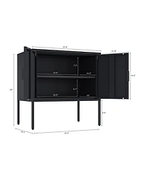 Manhattan Comfort Ava 23.6" Modern 2-Shelf Accent Cabinet