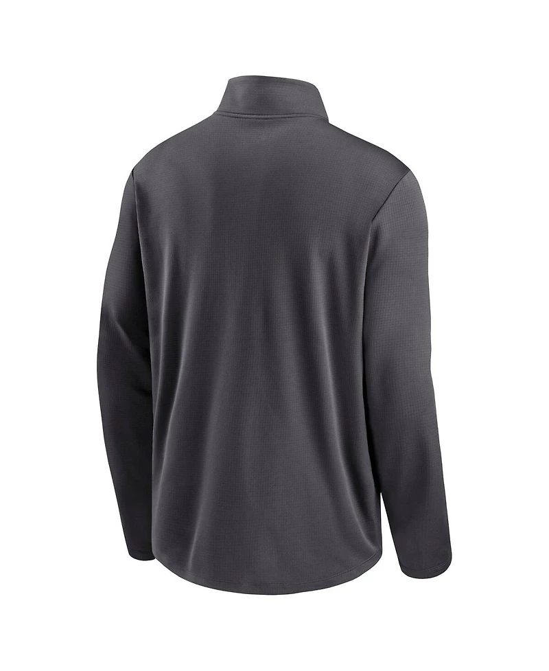 Nike Men's Anthracite Chicago Bears Logo Pacer Performance Half-Zip Sweatshirt