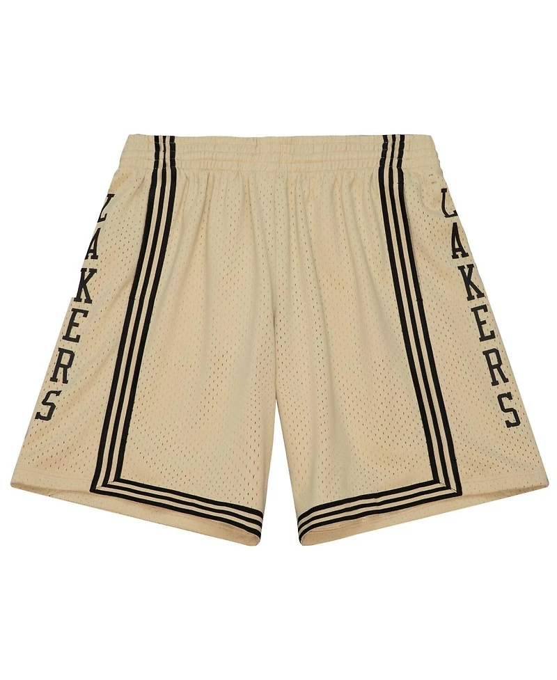 Mitchell & Ness Men's Khaki Los Angeles Lakers 1996-97 Hardwood Classics Swingman Shorts