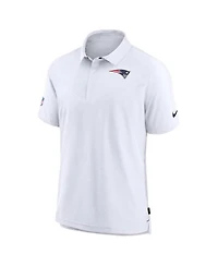 Nike Men's White New England Patriots Sideline Lockup Performance Polo Shirt