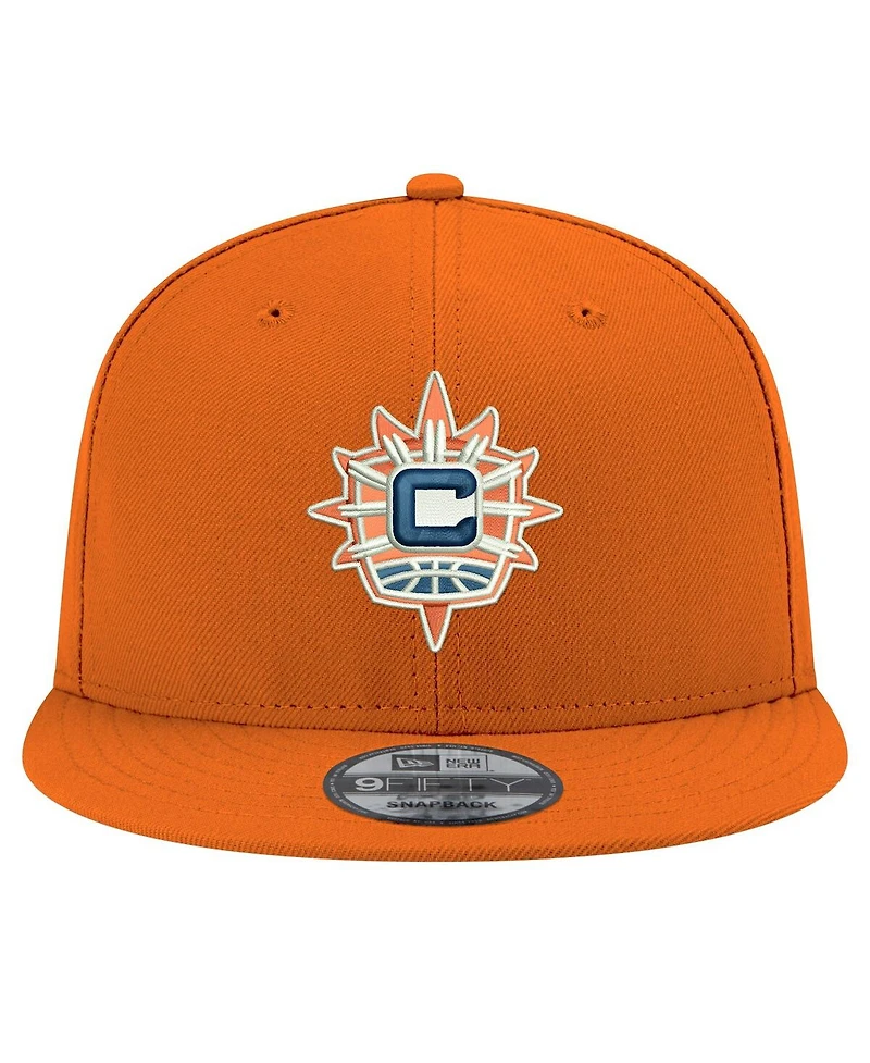New Era Men's and Women's Orange Connecticut Sun Logo 9FIFTY Snapback Hat