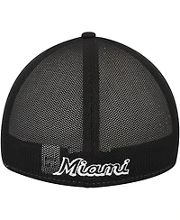 New Era Men's Black/White Miami Marlins 2023 On-Field Batting Practice 39THIRTY Flex Hat