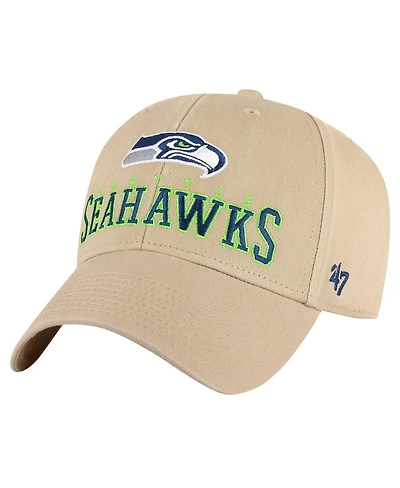 '47 Brand Men's Khaki Seattle Seahawks Powell Mvp Adjustable Hat