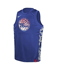 Nike Big Boys and Girls Royal Philadelphia 76ers Courtside Starting Five Team Jersey