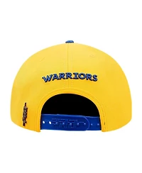 Pro Standard Men's Gold/Royal Golden State Warriors Logo Morph Snapback Hat