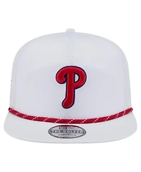 New Era Men's White Philadelphia Phillies Perforated Golfer Snapback Hat